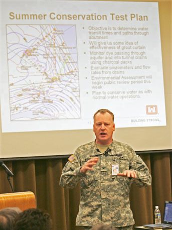 03/18/10 Army Corps of Engineers Col. Anthony Wright presents plans for a short term and long term fix to get Howard Hanson Dam back to full operating compatibility