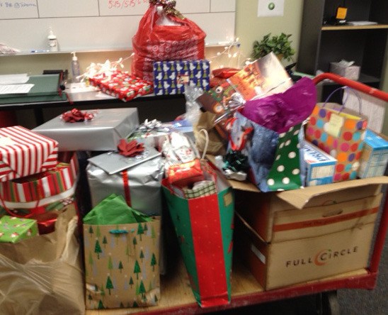Kent-Meridian High School staff collected items for needy families of students in the school this holiday season.