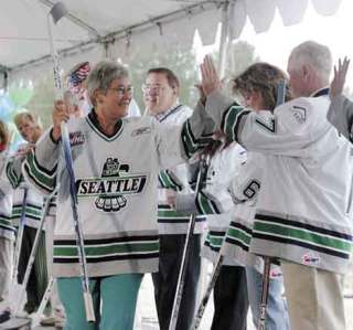 The Kent Events Center had a ceremonial hockey shoot out for its groundbreaking on Sept. 25