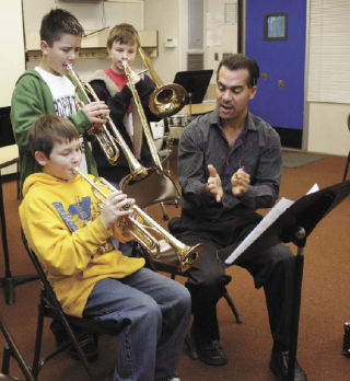 Music teacher Darren Motamedy