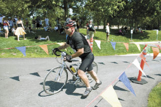 Rick Gilcrist competed in the road-cycling portion of the Mountains to Sound Relay June 29 for one of two Kent Police teams. Gilcrist