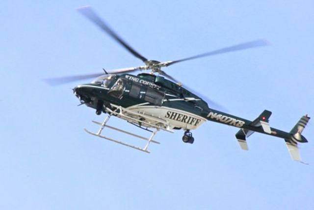 Guardian One, the King County Sheriff&rsquo;s Office&rsquo;s helicopter, will do a flyover during the Nov. 11 program. COURTESY PHOTO