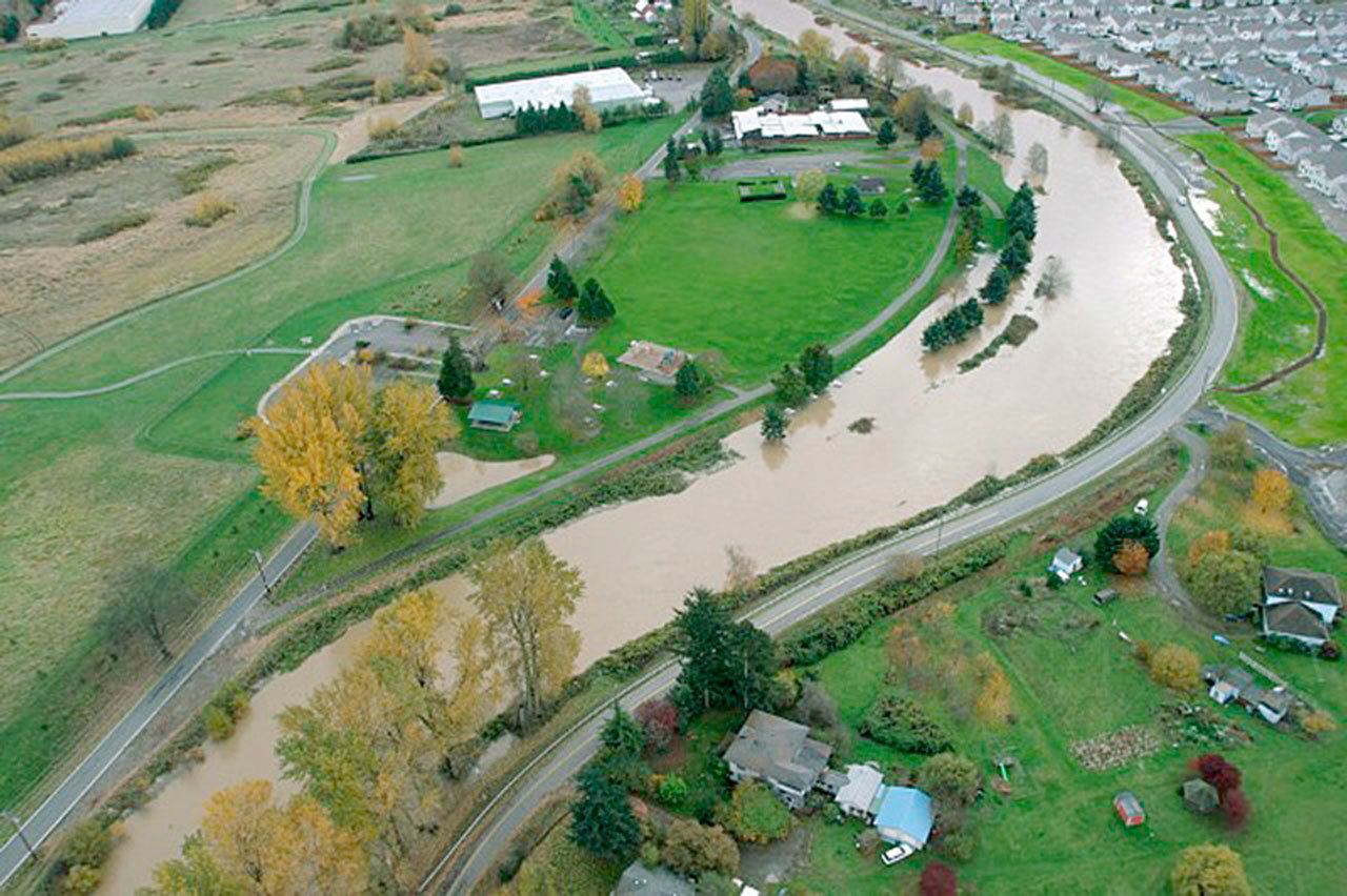 The Lower Russell Road levee runs along the Green River from about South 212th Street to South 228th Street.