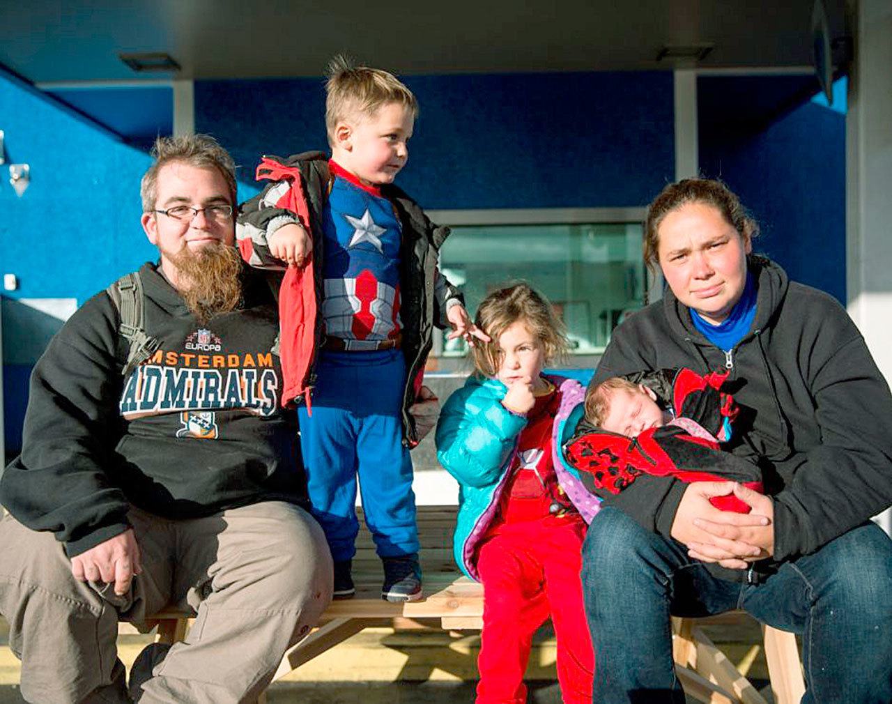 A family gets help with shelter at Mary&rsquo;s Place in Seattle.