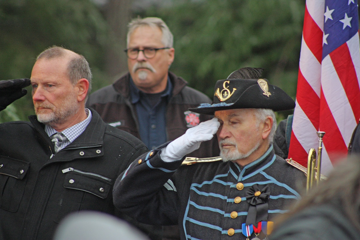 Tahoma National Cemetery officials at the ceremony. MARK KLAAS, Kent Reporter