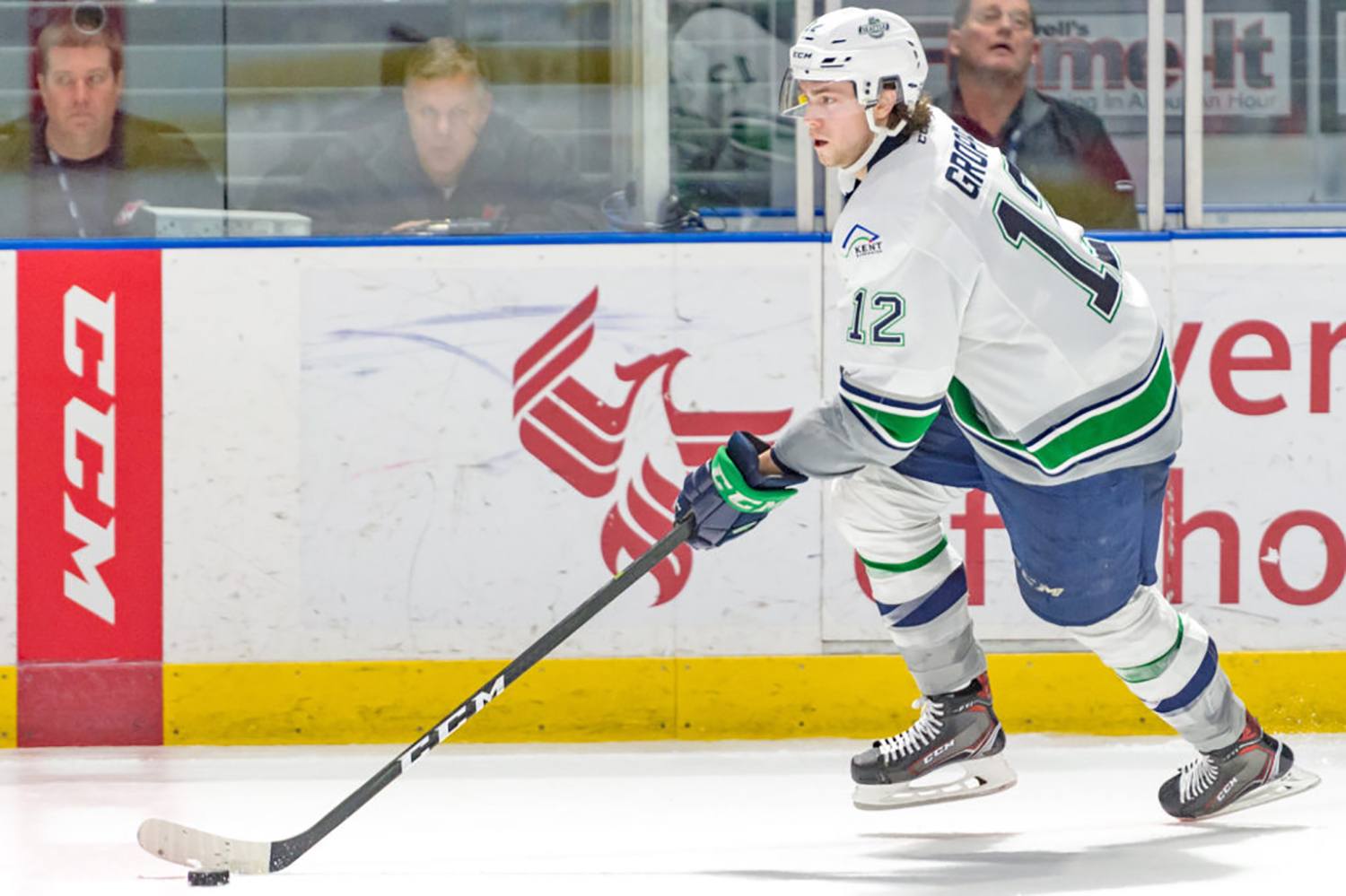Ryan Gropp had a hat trick, boosting his goal total to 28 this season, as the Thunderbirds shot down the Rockets on Saturday night. COURTESY PHOTO, Brian Liesse/T-Birds