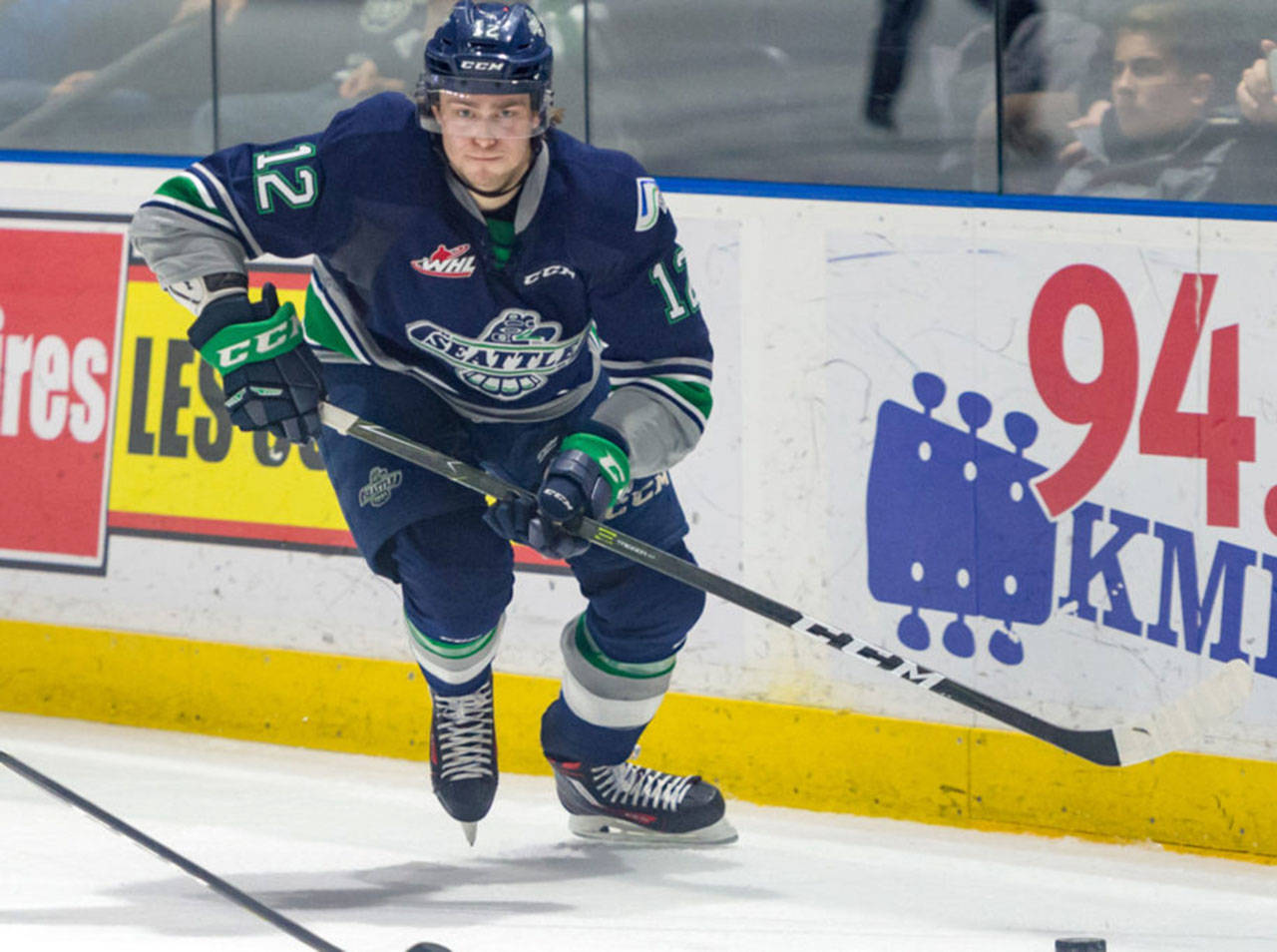 Ryan Gropp had two goals in the Thunderbirds’ 4-2 win over the Spokane Chiefs on Wednesday night. COURTESY PHOTO, Brian Liesse/T-Birds