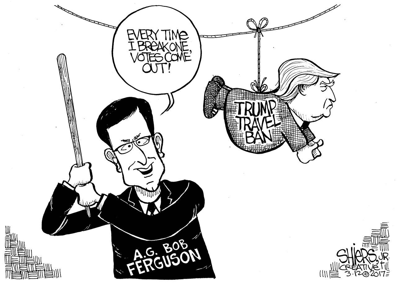 Reporter cartoon, Frank Shiers