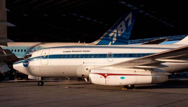 The Museum of Flight’s Boeing 737 prototype parked next to a 787 Dreamliner in the museum’s Aviation Pavilion. The 737 celebrates its 50th birthday on Sunday. COURTESY PHOTO, Ted Huetter/The Museum of Flight