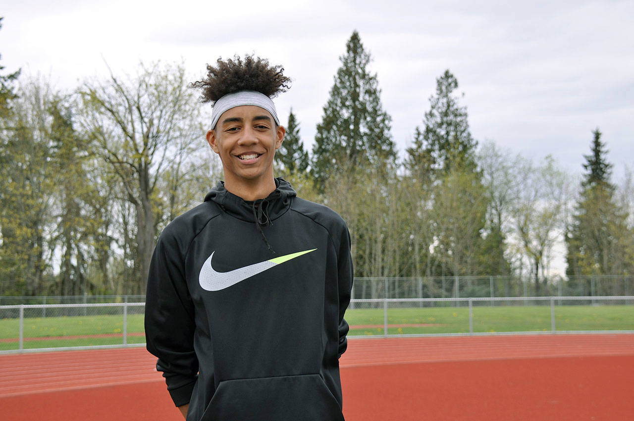 Kentridge High junior Tyler Cronk cleared 7-1 in the high jump in March to set a school record. He hopes to go as high as 7-5 this season. HEIDI SANDERS, Kent Reporter