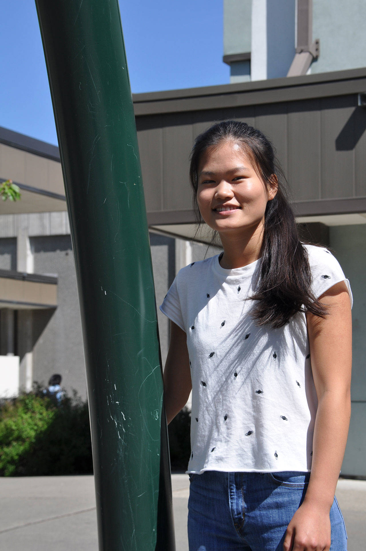 Kentridge’s Shelby Campbell adjusted to life in a new country after being adopted from China when she was 7 and has learned how to adapt well after being born with only one hand. HEIDI SANDERS, Kent Reporter