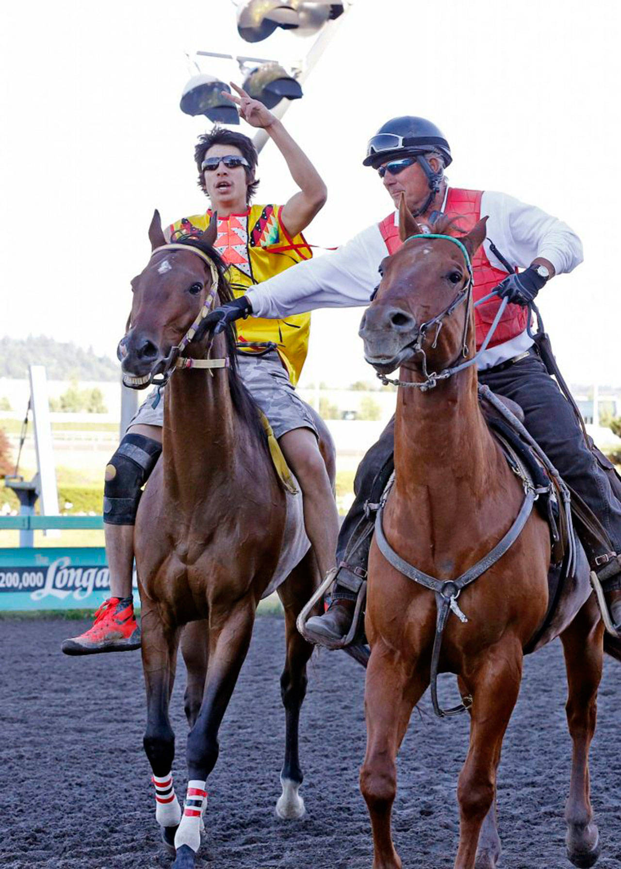 Carlson Relay of Browning, Montana, returns to defending his title in Indian relay racing at Emerald Downs. COURTESY PHOTO