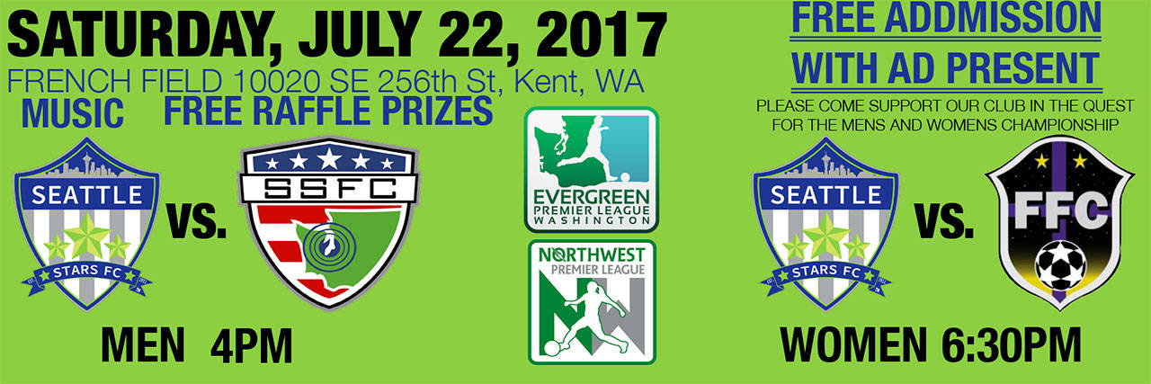 Fans can get free admission to the Seattle Stars games on Saturday at French Field by presenting a printed copy of this flyer. COURTESY IMAGE