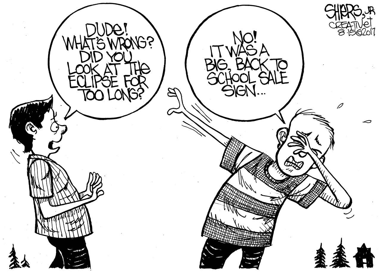 REPORTER CARTOON, Frank Shiers