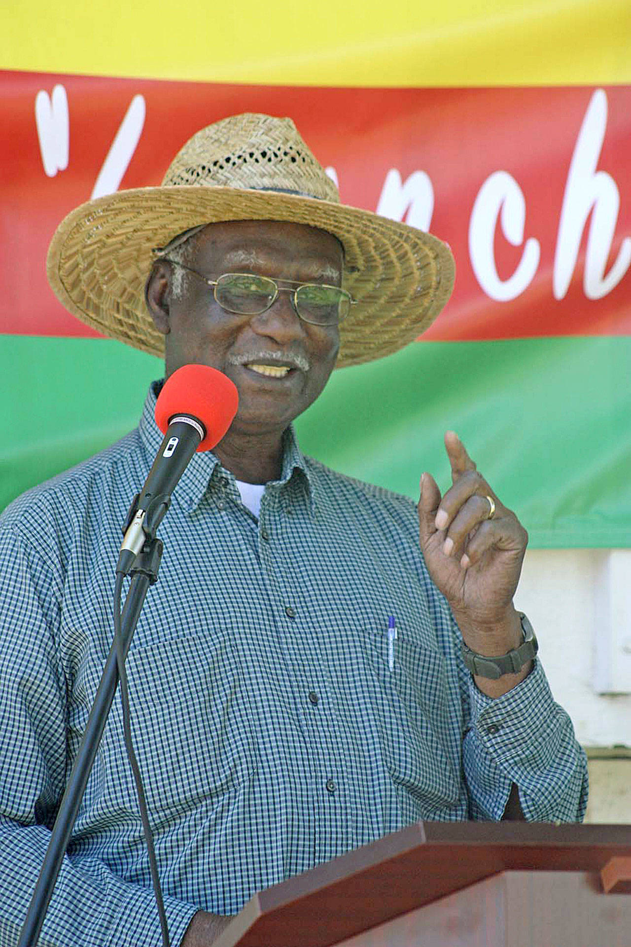 Alex Jones, who worked for the city of Kent for 31 years, talks during the KBAC program last Saturday about his difficult upbringing while living in the South. MARK KLAAS, Kent Reporter