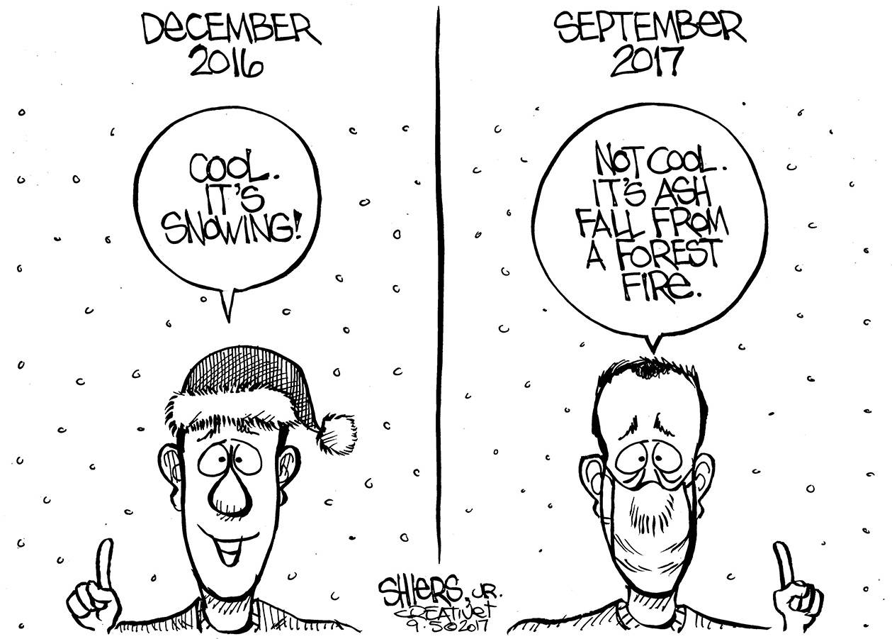 Reporter cartoon, Frank Shiers