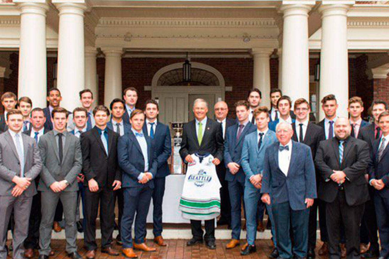 Gov. Inslee honors Thunderbirds in Olympia for winning WHL title