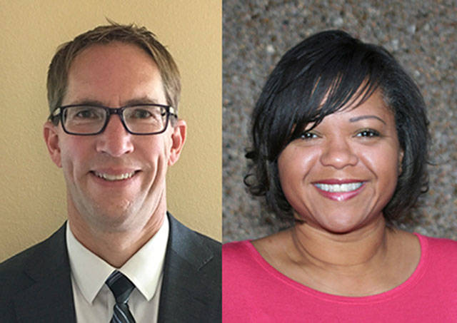Byron Madsen, left, and Denise Daniels are running for the Kent School Board. COURTESY PHOTOS