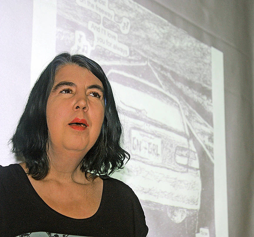 Noel Franklin, who grew up in Kent, is an award-winning cartoonist who lives in Seattle. In early 2013, she chose to apply her degree in fine arts from Western Washington University and her modest success in literary ventures toward the pursuit of making fine comics. COURTESY IMAGE, source photo/Jeffrey Netz