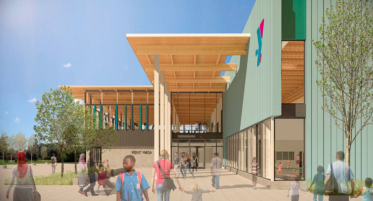 A rendering of the planned YMCA on Kent’s East Hill. COURTESY GRAPHIC, City of Kent
