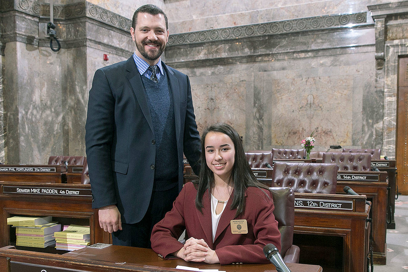 Kent student serves as page for Sen. Fain