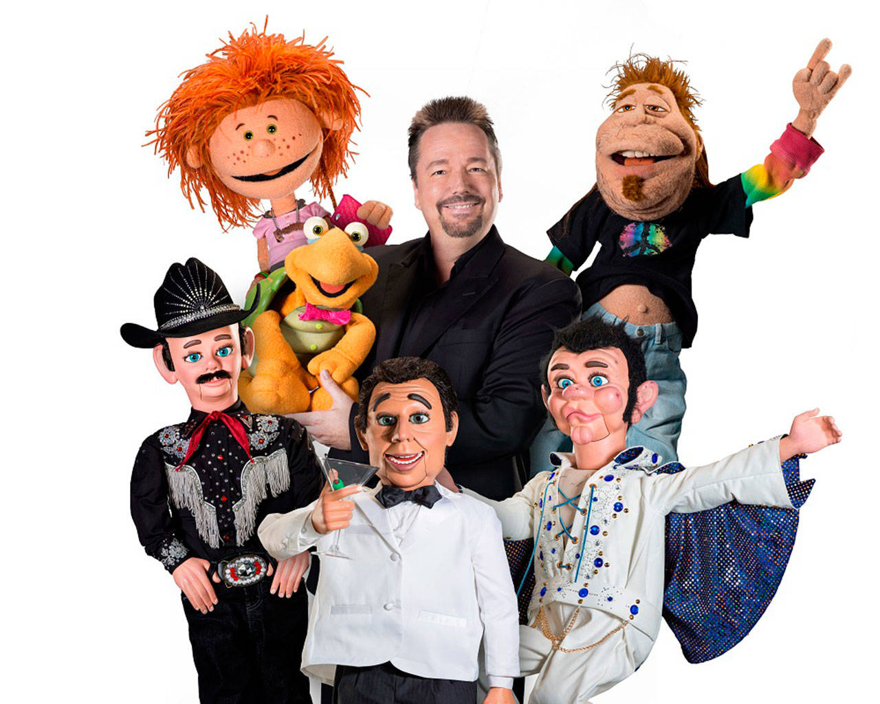 Terry Fator, The Voice of Entertainment, and his cast of characters. COURTESY PHOTO