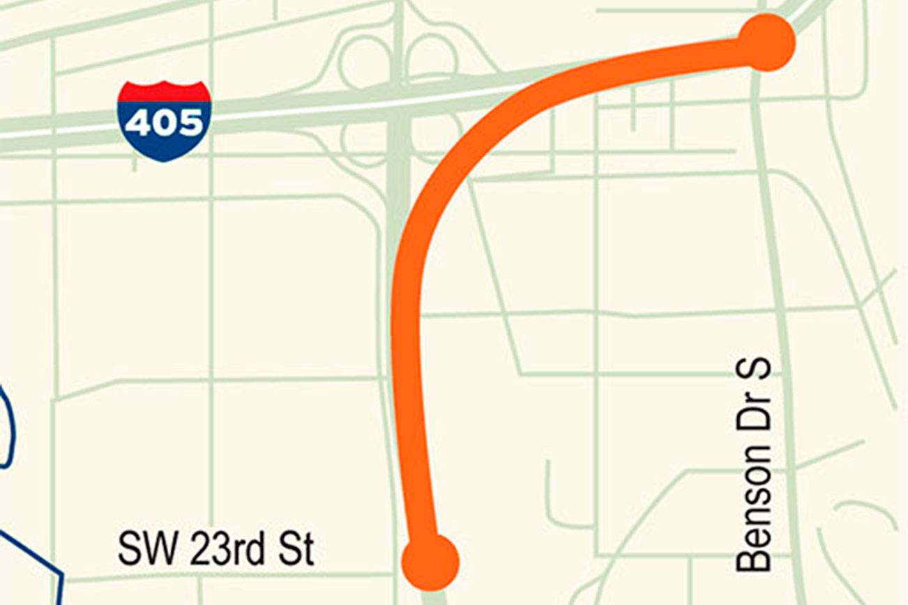 Traffic shift coming this weekend to southbound I-405 near SR 167 interchange