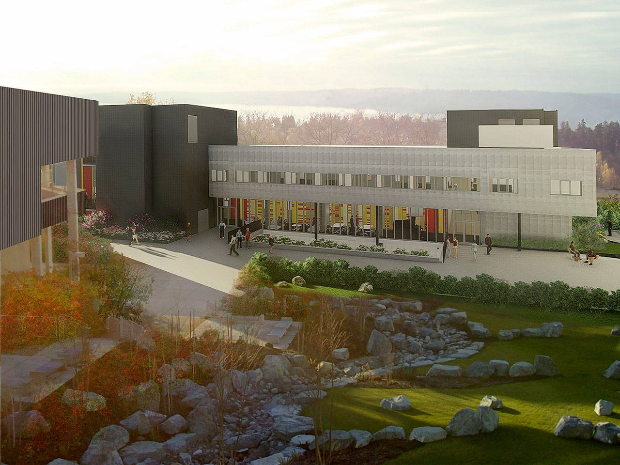 A rendering of the new-look, renovated Highline College Building 26. COURTESY, McGranahan Architects