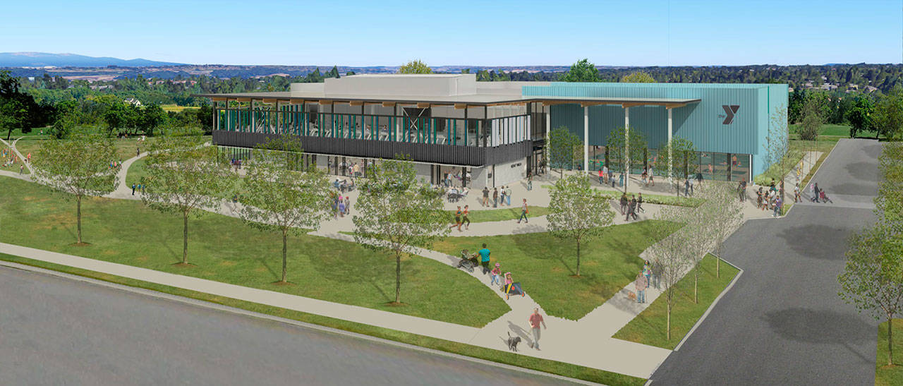 A rendering of what a new YMCA on Kent’s East Hill will look like. COURTESY GRAPHIC, City of Kent