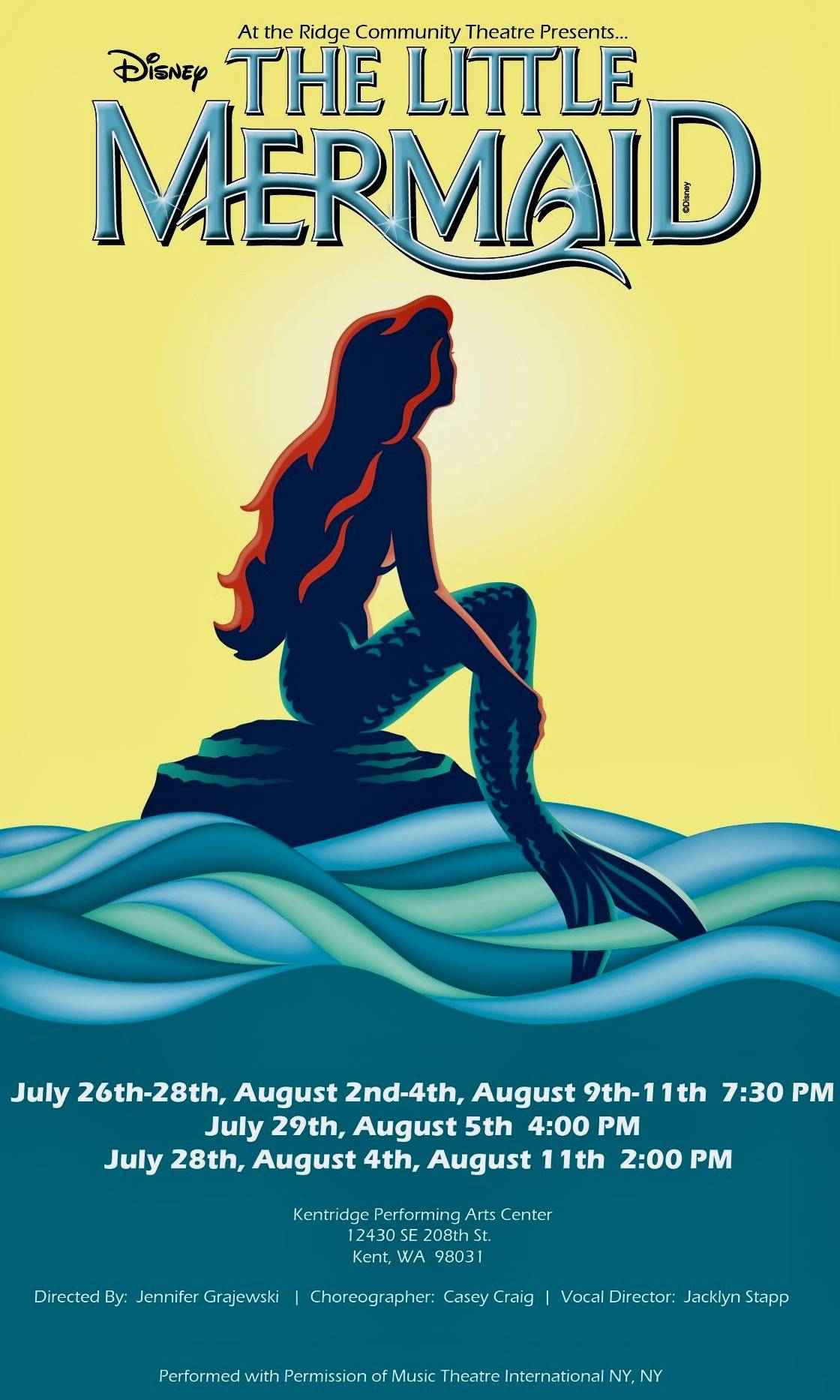 At the Ridge Theatre to perform ‘The Little Mermaid’