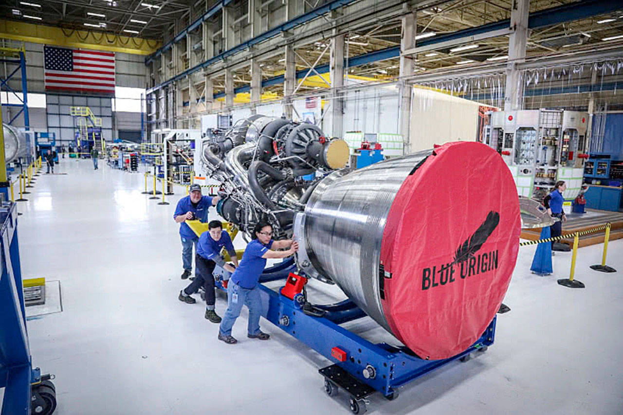 Blue Origin’s BE-4 engine. COURTESY PHOTO, Blue Origin