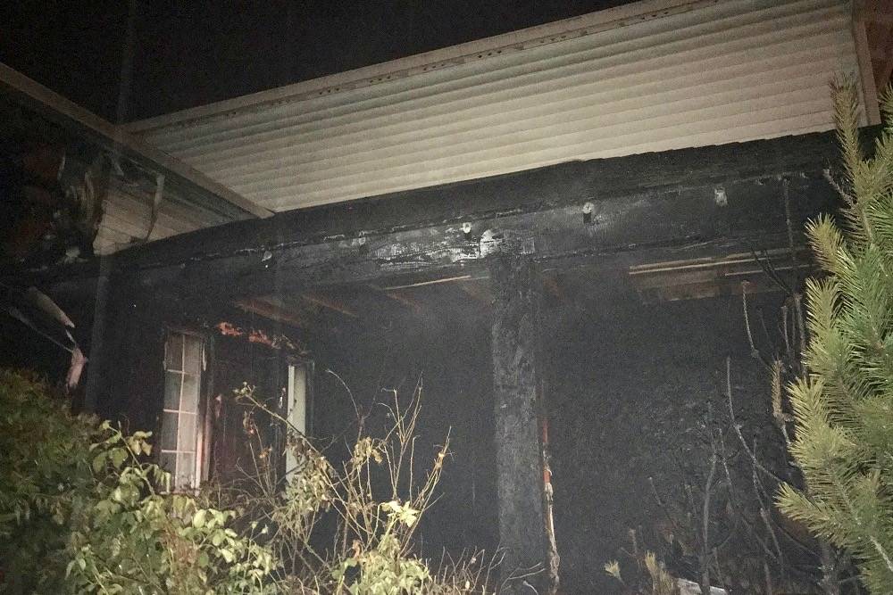 A fire damaged a Kent home late Saturday, but no one was hurt. COURTESY PHOTO, Puget Sound Regional Fire Authority.