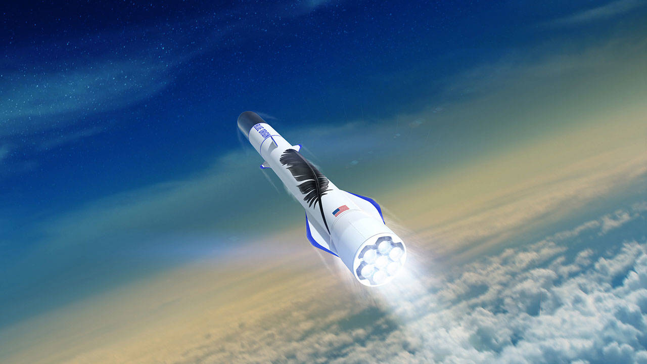 Blue Origins New Glenn launch vehicle. COURTESY IMAGE, Blue Origin