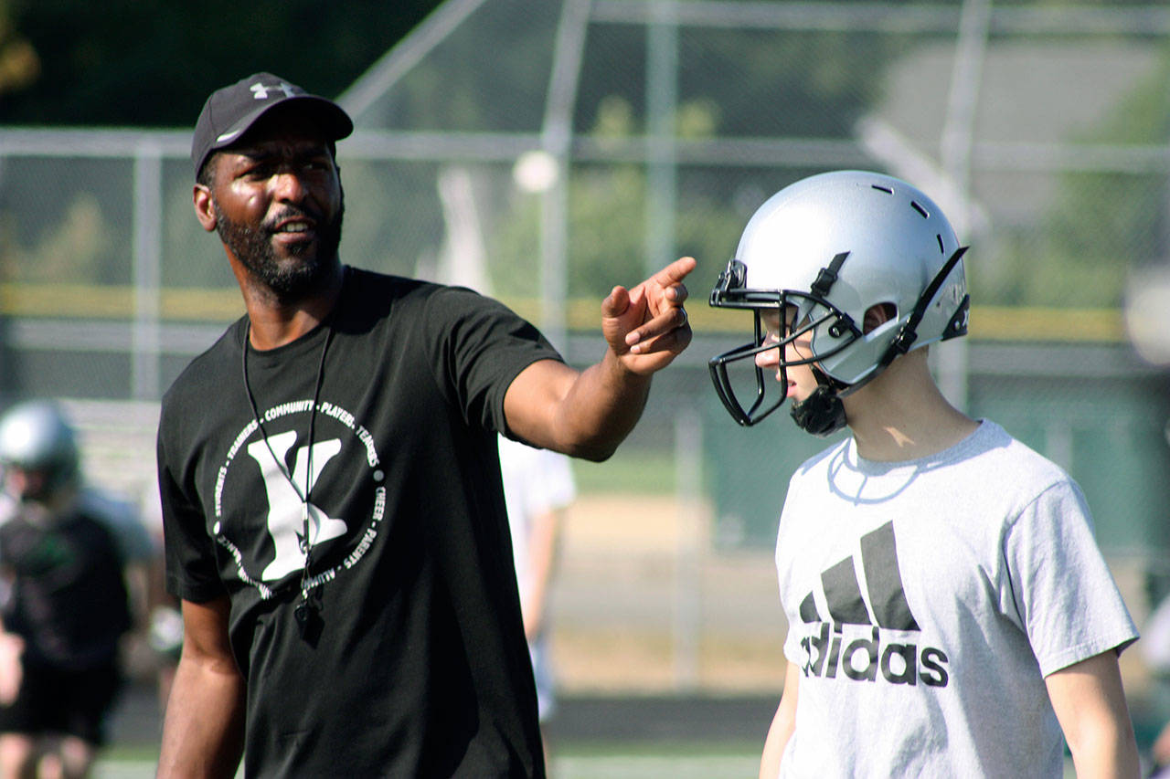 Kentwood coach Michael Bush is looking forward to 2019, with a returning roster of several talented players. MARK KLAAS, Kent Reporter