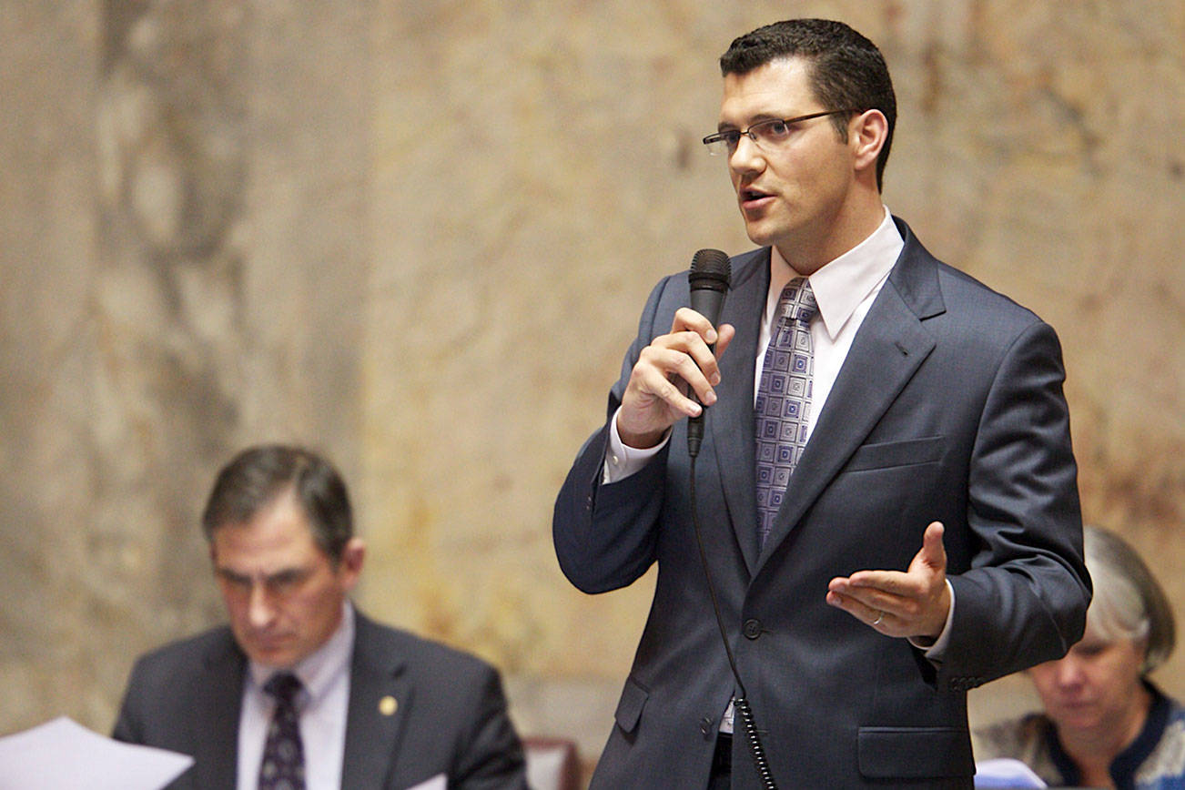 State Sen. Joe Fain, R-Auburn, speaks on the Senate floor. REPORTER FILE PHOTO