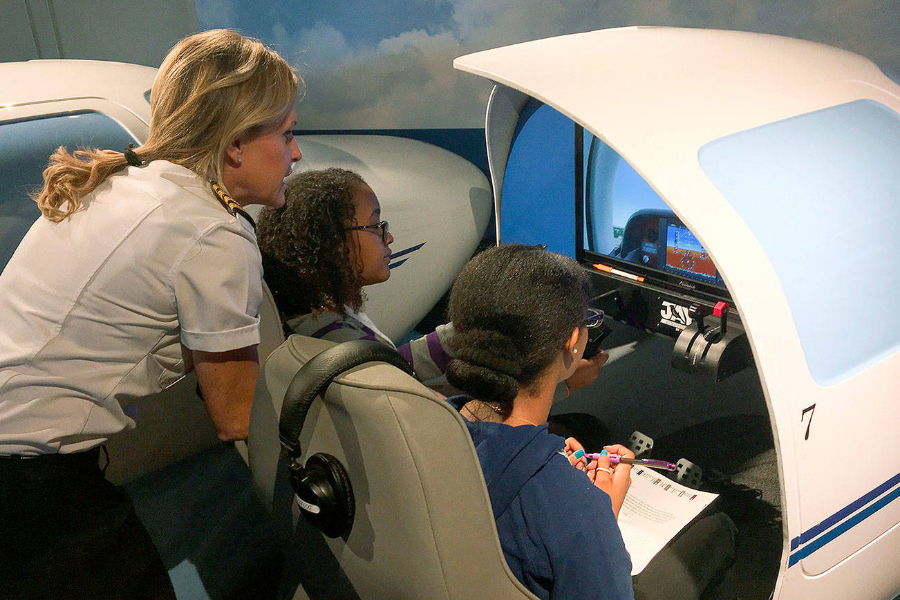 Flight instructors will help high school students find out how the Museum of Flight’s aviation courses can help them become pilots. COURTESY PHOTO, Museum of Flight.