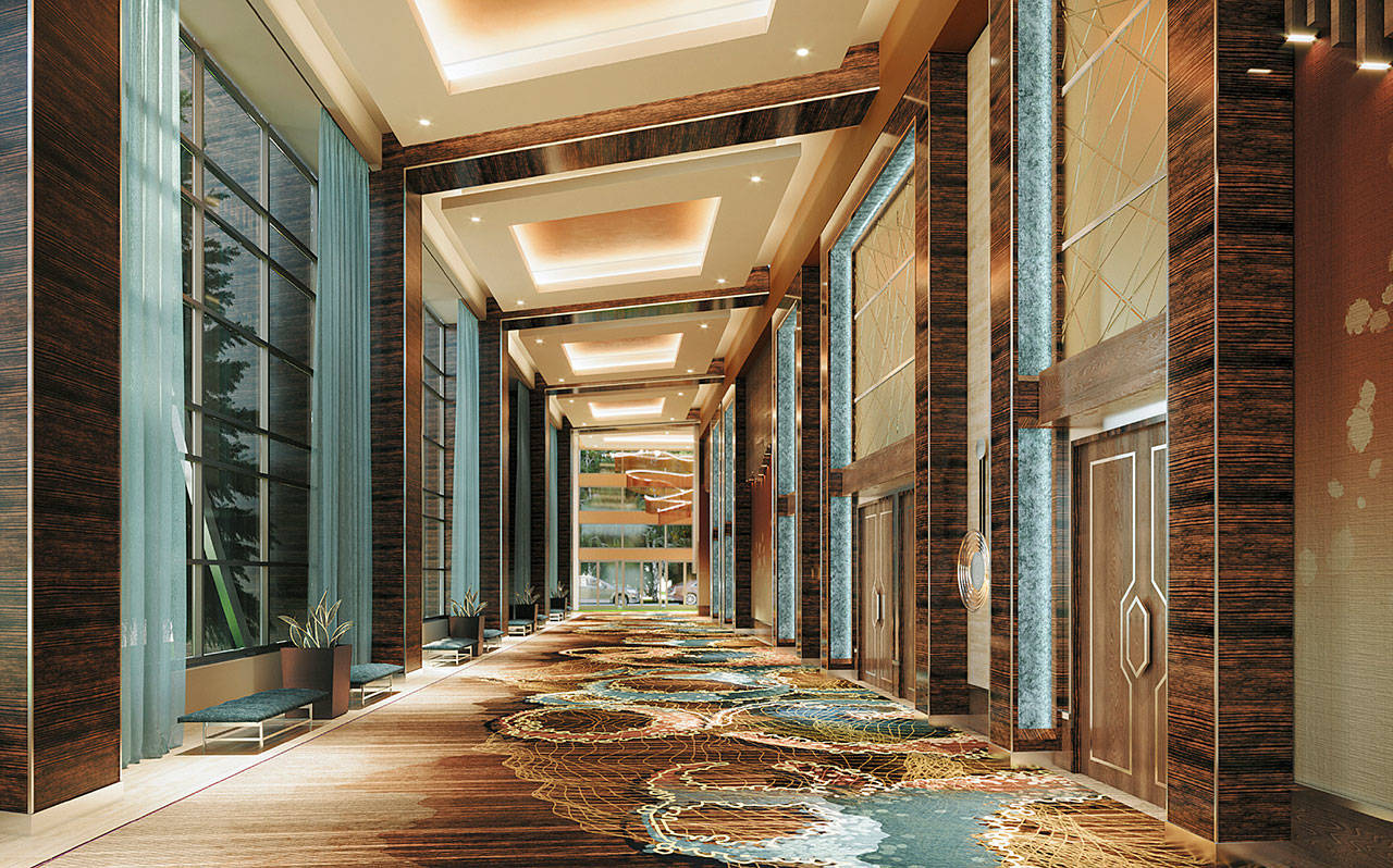 This rendering shows how the the Muckleshoot Casino Conference Center promenade will look once the expansion project is completed. COURTESY IMAGE, Muckleshoot Tribe