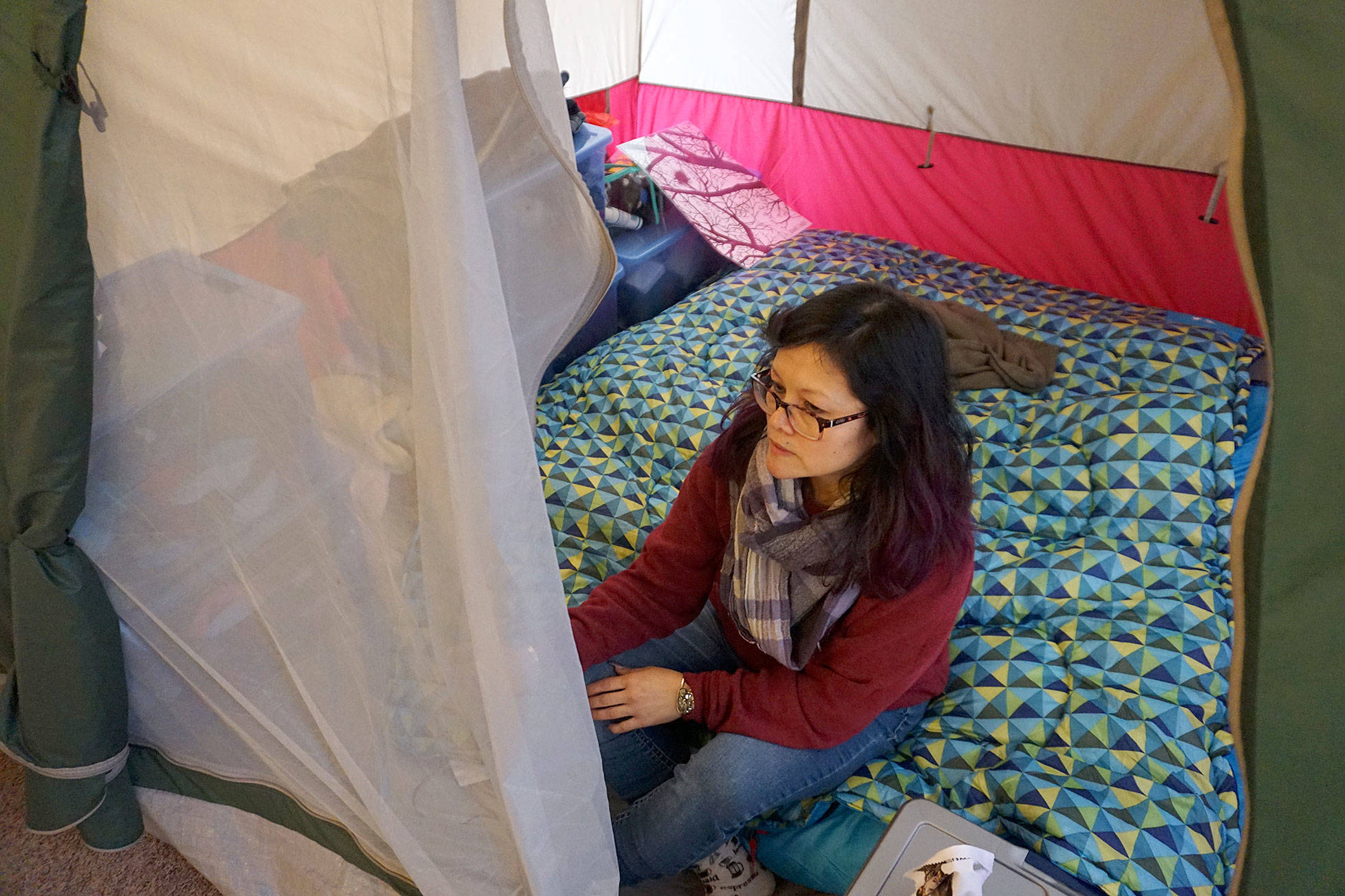 After being homeless, Christy X (pictured) moved into her Coniston Arms Apartments unit in Seattle at the beginning of 2019. She had bounced around from shelters to friends places after facing an eviction at her West Seattle apartment in October 2018. A diversion program run by the nonprofit Marys Place helped her find housing. File photo