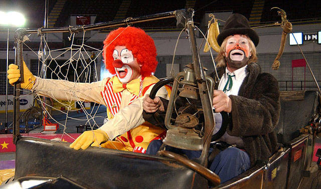 Clowns and other performers from the Garden Bros. Circus will put on two shows April 25 at the accesso ShoWare Center. COURTESY PHOTO, Garden Bros. Circus