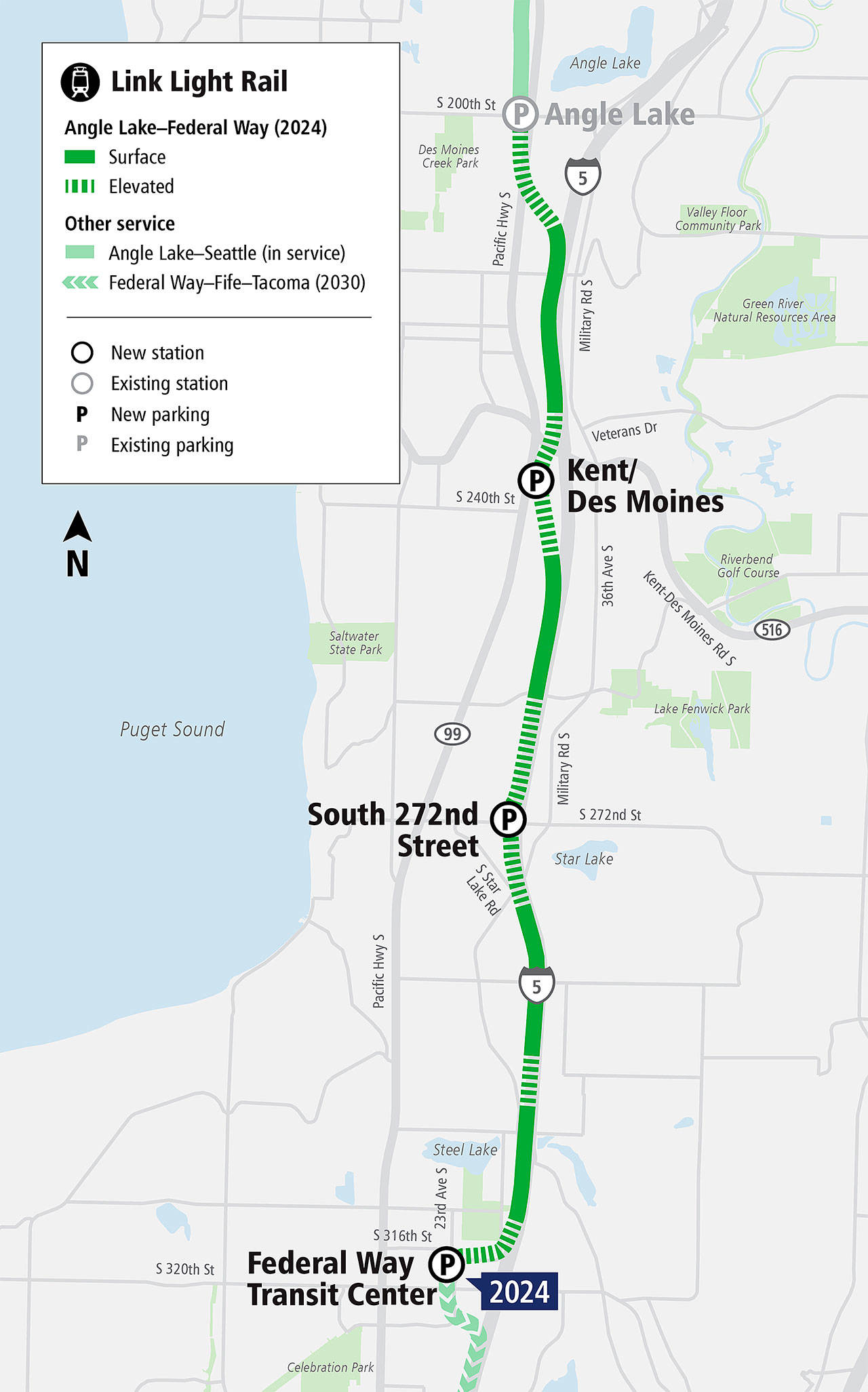 Sound Transit plans to start construction later this year on the Federal Way Link extension between SeaTac and Federal Way. COURTESY GRAPHIC, Sound Transit