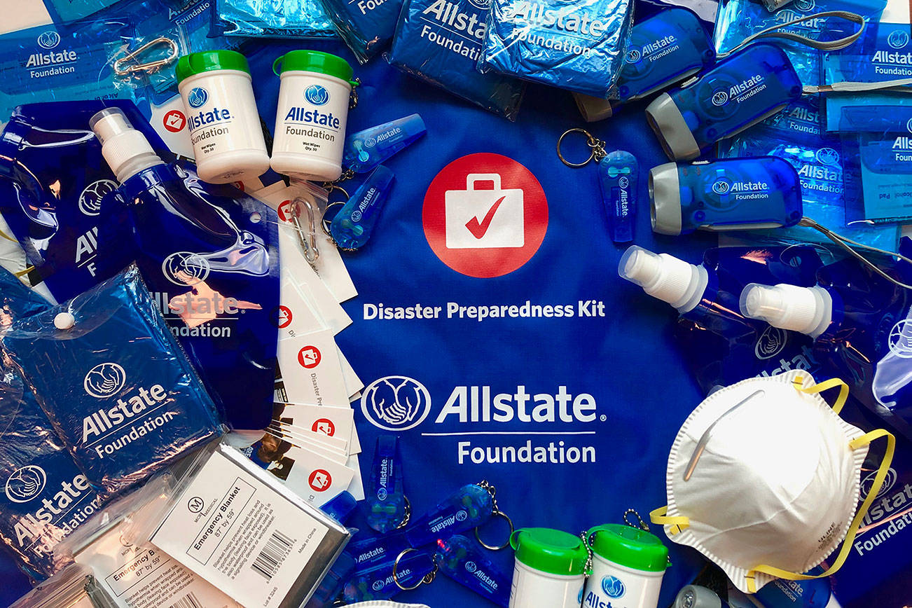 Allstate agents giving away disaster preparedness kits to residents