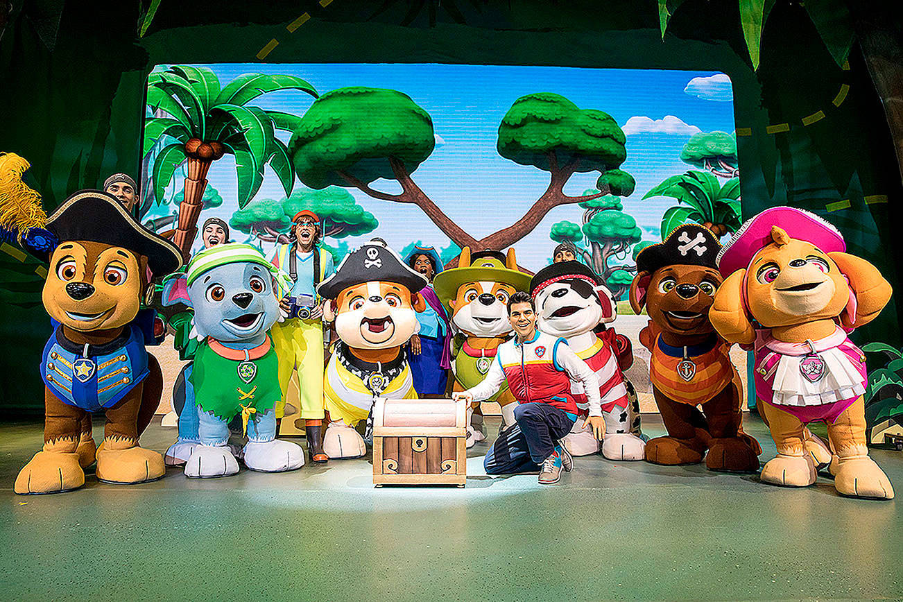 The PAW Patrol Live! stage show brings the hit TV series to life through creative costuming, state-of-the-art technology, upbeat music and characters. COURTESY PHOTO
