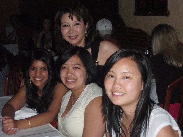 The author (center) with Lori Matsukawa (back) with two other Unity convention attendees in 2008. Photo courtesy of Samantha Pak