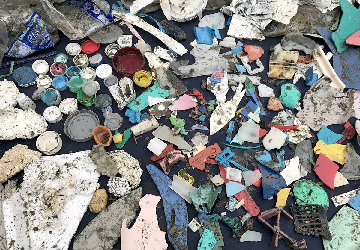 In this 2017 photo, emergency cleanups hosted by Surfrider Pacific Rim in the wake of a massive plastic bag spill hitting the West Coast revealed a gruesome mosaic of single-use plastics coating local shorelines. (Photo courtesy of Surfrider Pacific Rim)