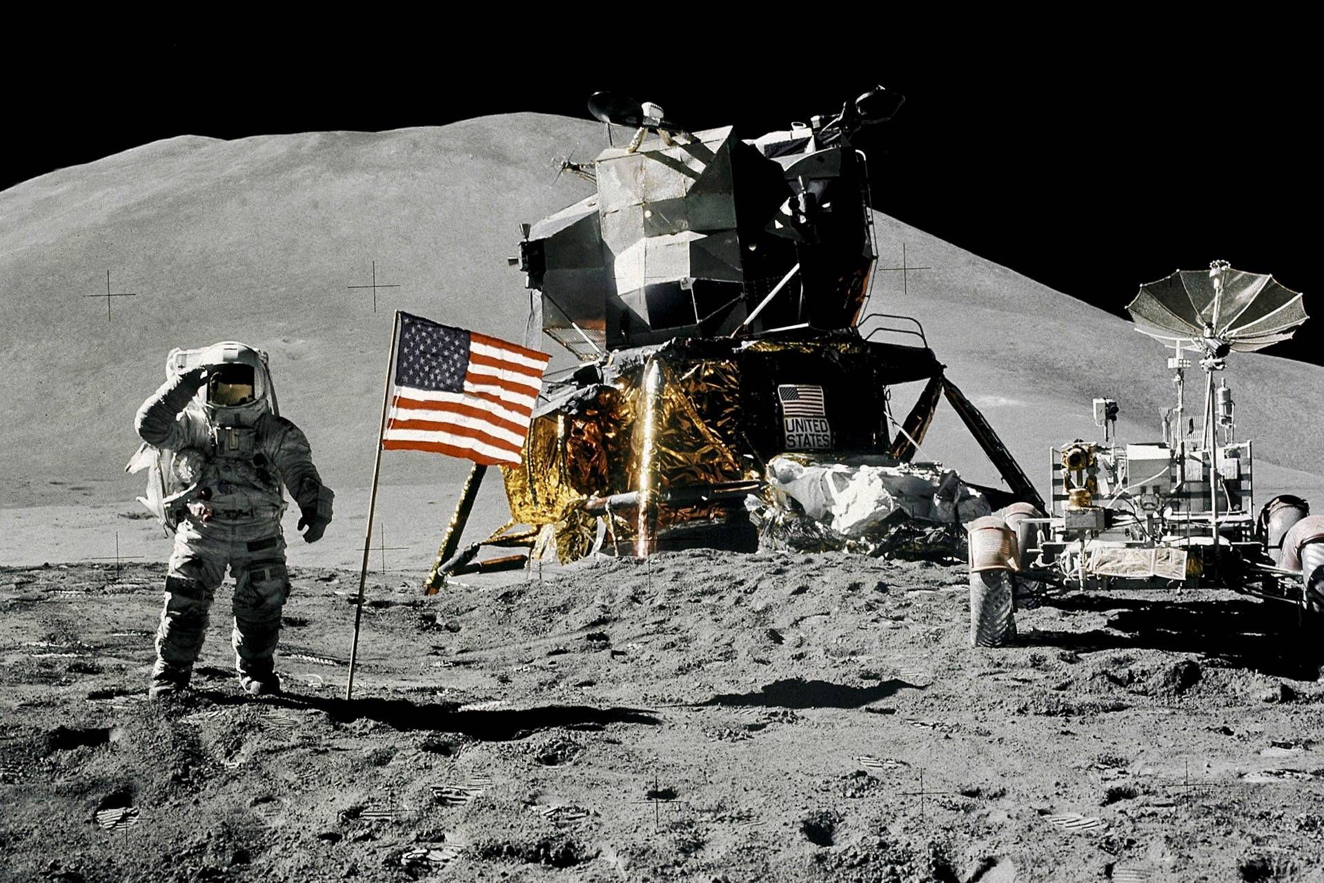 Apollo 15 was the first of three missions that used the rover. COURTESY PHOTO, city of Kent, NASA