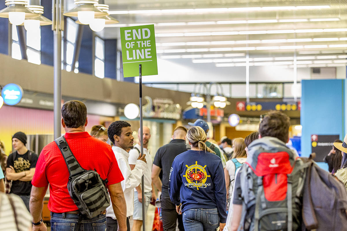 During peak periods, the SeaTac Airport team suggests you plan for at least 45 minutes to get through the checkpoints, potentially up to an hour.