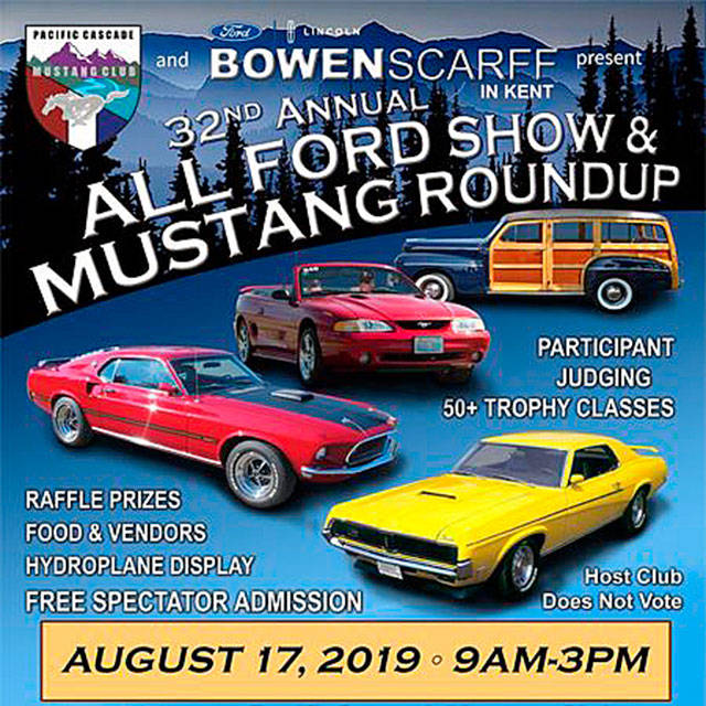 Bowen Scarff Ford car show set for Aug. 17 at Kent’s ShoWare Center