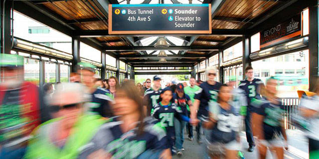 Take the train to Seahawks game against Saints Sept. 22