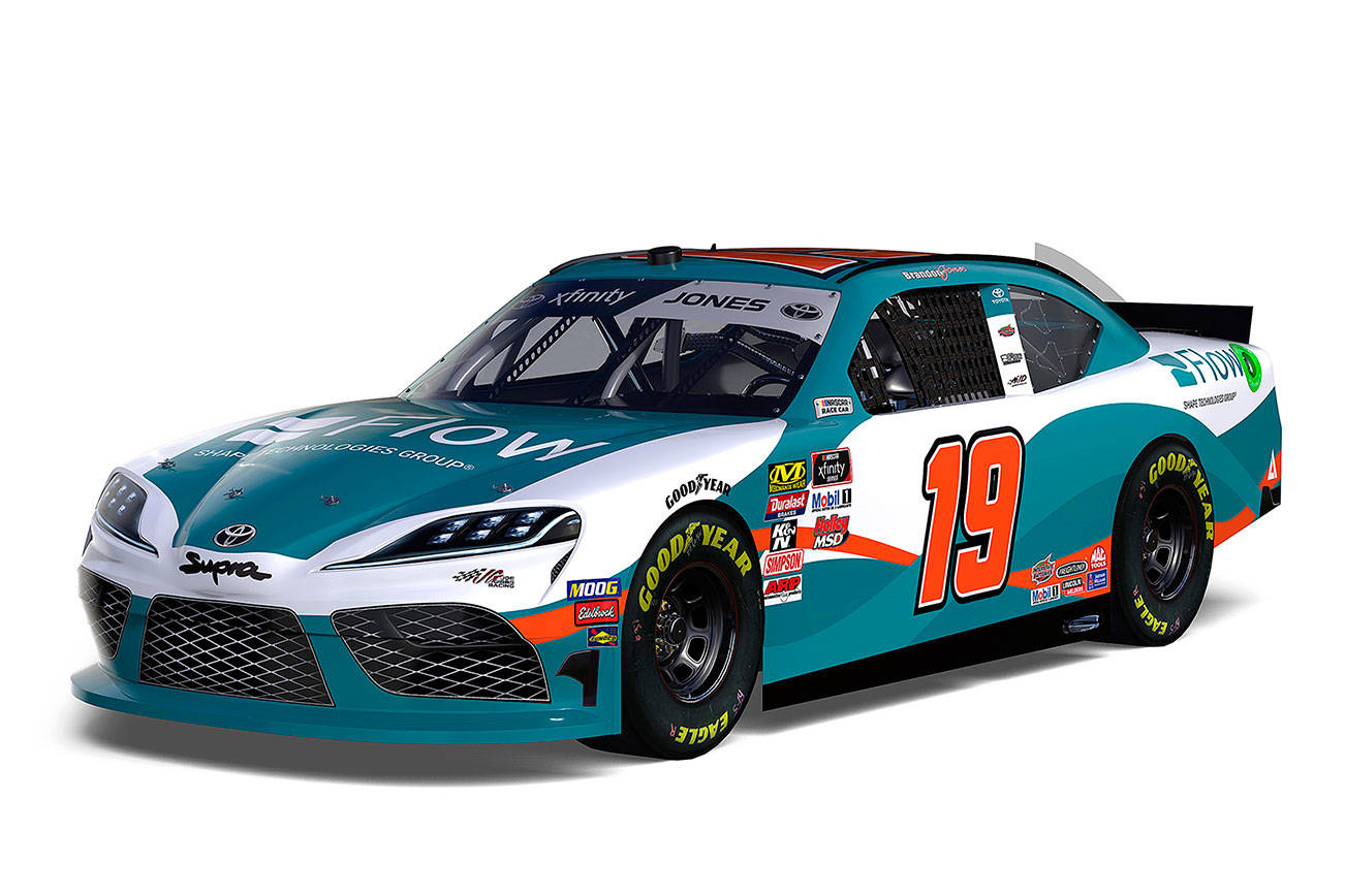 Brandon Jones will drive the No. 19 Flow Waterjet Toyota Supra. COURTESY, Joe Gibbs Racing and Flow International Corporation