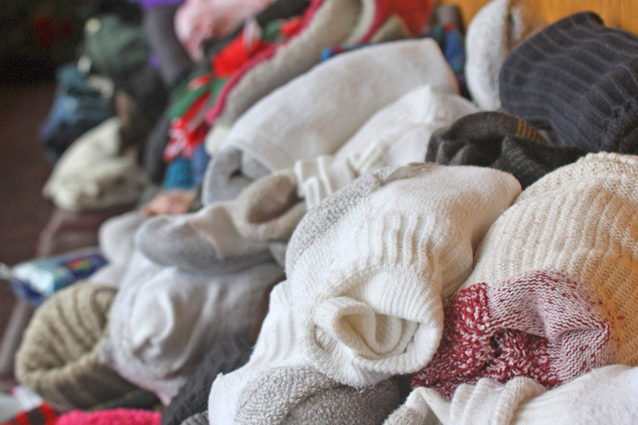 Donated warm socks for those in need. REPORTER FILE PHOTO